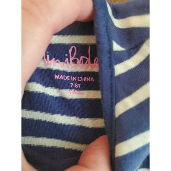 Mini Boden Sleeveless Striped Pocket Dress Size 7/8 - Picture 2 of 4